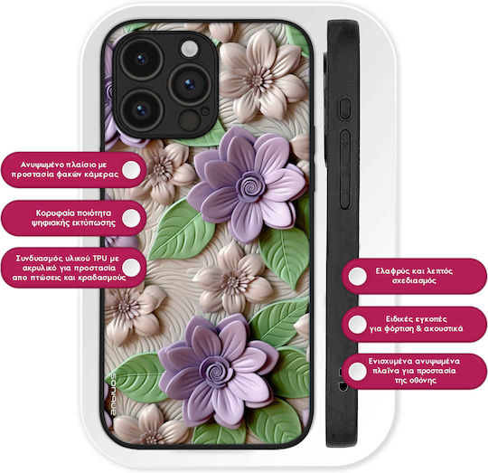 Sonique 3D Flower Series Case for Motorola Moto G34 5G Violet