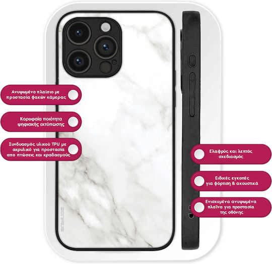 Sonique Marble Series Case for Motorola Moto G34 5G White