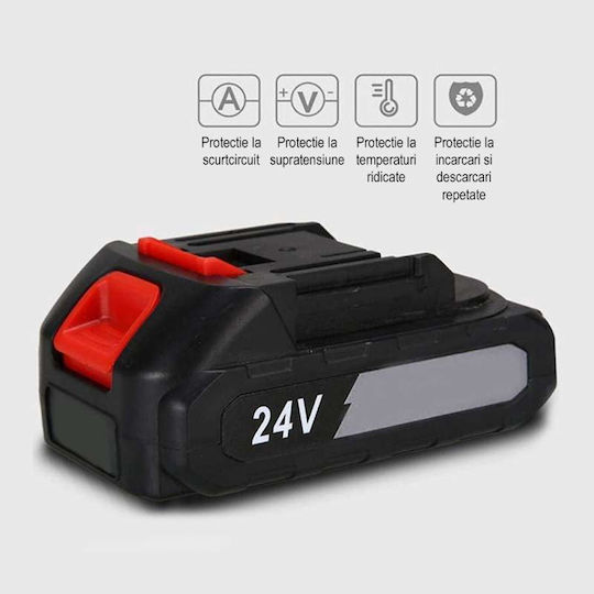 Κλαδευτικό Αλυσοπρίονο Μπαταρίας 24V 2kg με Λάμα 10.16cm