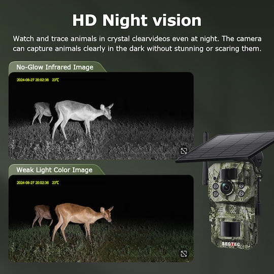 Sectec Waterproof Night Vision Hunting Camera with Motion Detection