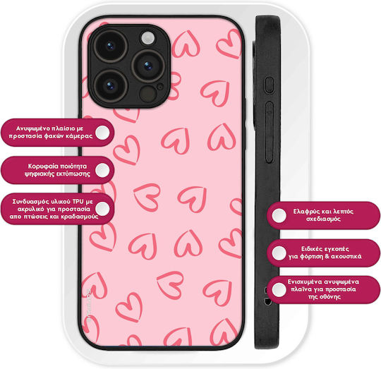 Sonique Heart Series Case for Motorola Moto G54 5G Moto G54 5G Power Pink