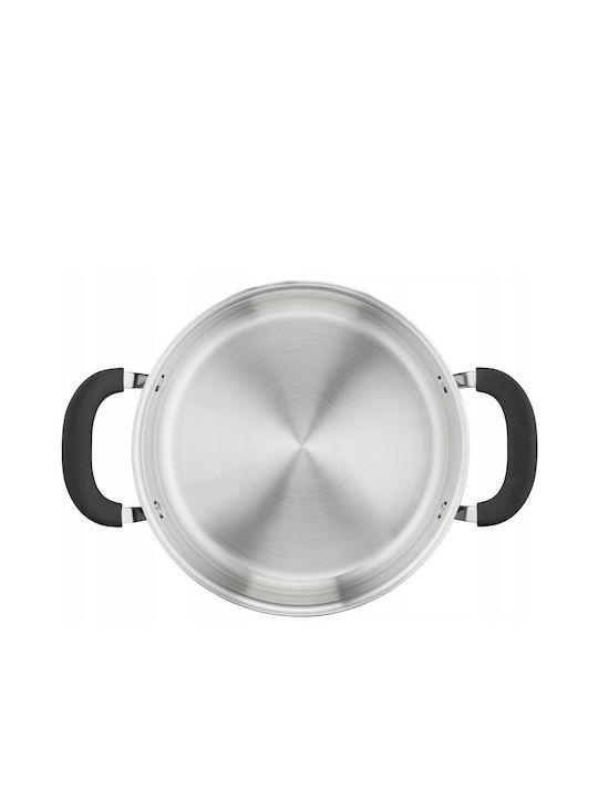 Tefal Jamie Oliver Σετ Κατσαρόλες από Ανοξείδωτο Ατσάλι Silver με Αντικολλητική Επίστρωση 6τμχ