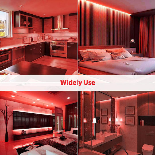 Aigostar Waterproof LED Strip 220V Red Light 50m Type SMD2835