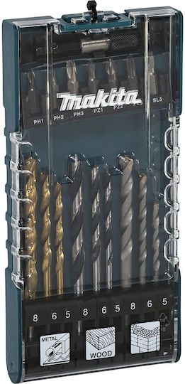 Makita Set of 17 Drills for Wood, Metal and Masonry