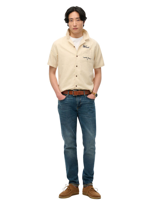 M D2 Stud Merchant Resort Short Sleeve Shirt Ecru