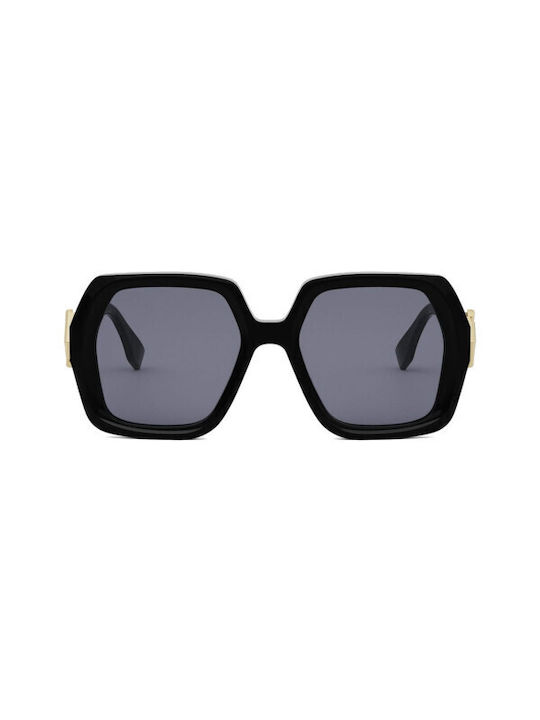 Fendi Ochelari de soare Μαύρα cu Cadru & Gri Lentilă Fendi Ochelari de soare Μαύρα cu Cadru & Gri Lentilă