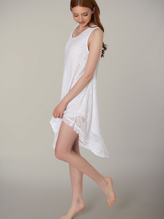 Feminin Caftan de Plajă White