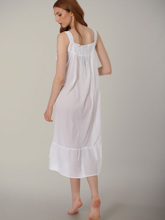 Damen Kaftan Strand White