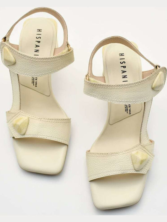 Leather Sandals Beige