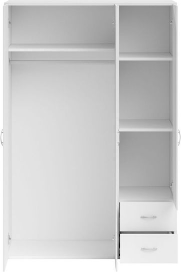 Triple Door Wardrobe A_base White 177x52x120cm