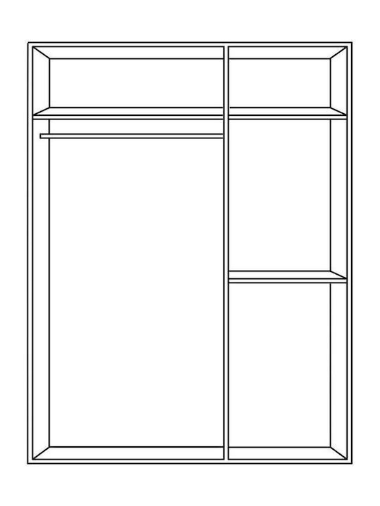 Triple Door Wardrobe A_base White 177x52x120cm