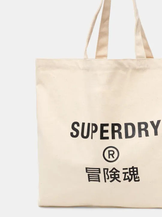 Superdry Unisex Canvas Tote Bag Y9110270a 1kg Natural Brown