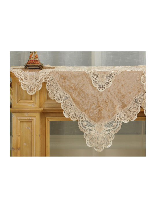 Liolios Home Kariert Julia Beige 128x128cm