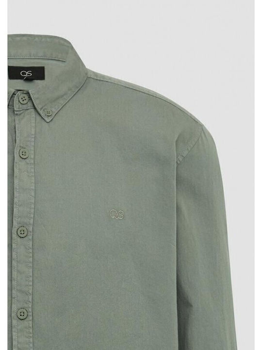 Long-sleeved Cotton Shirt Green