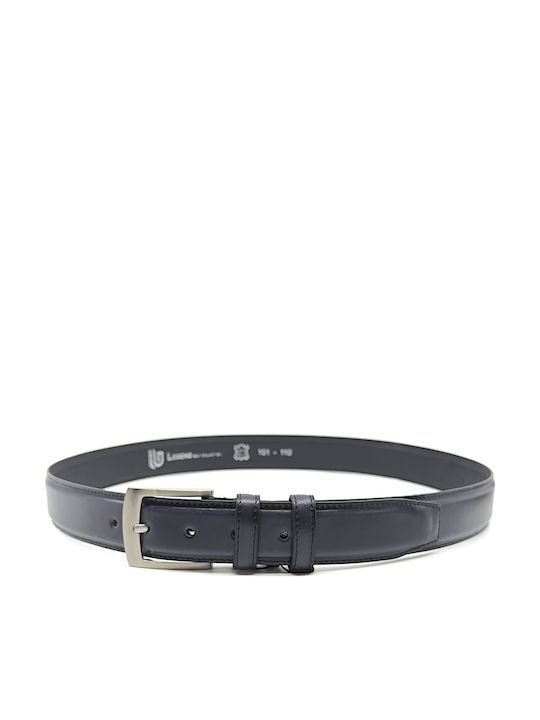 Men's Belt Leather Navy Blue