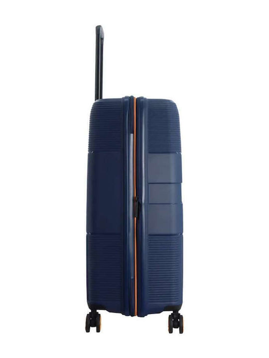 Discovery Großer Reisekoffer Hartschalen Blau mit 4 Räder Höhe 75cm