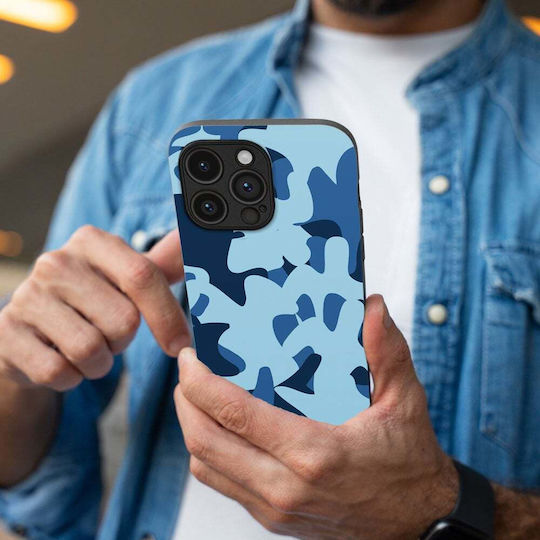 Husă Sonique Camouflage Army Series pentru Motorola Moto G75 5G Albastru