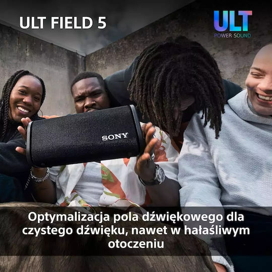 Sony ULT Field 5 Αδιάβροχο Ηχείο Bluetooth 27W με Διάρκεια Μπαταρίας έως 25 ώρες Μαύρο