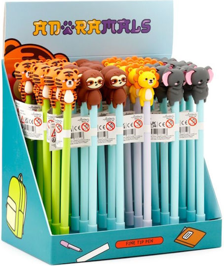 Puckator Adoramals Wild Fine Tip Pen 4 Designs - Random Selection 3+ Years