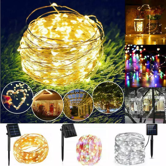 Lightex Hanging Solar Light Garland 4W 100lm Warm White 3000K with Photocell IP65