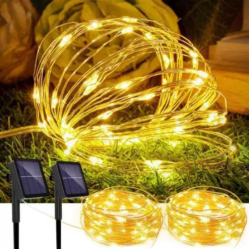 Lightex Hanging Solar Light Garland 4W 100lm Warm White 3000K with Photocell IP65