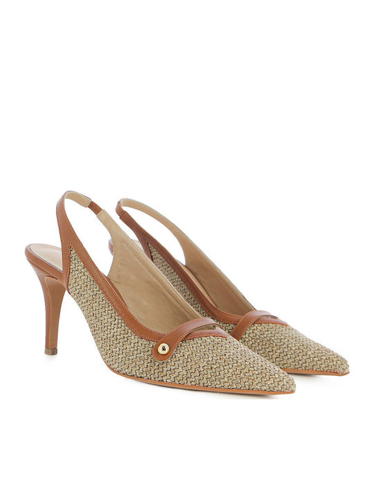 Leather Tabac Brown High Heels