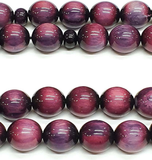 Roloi Komboloi Mastic Worry Beads with 33 Beads Purple 38cm