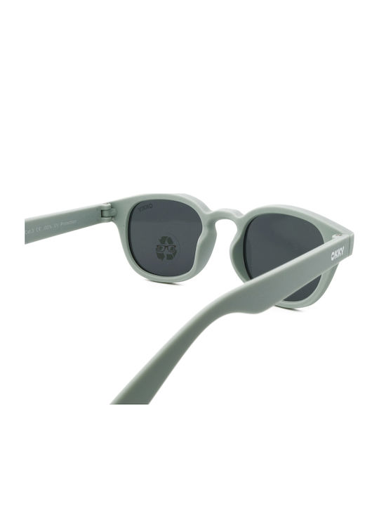 Okky Οβάλ Παιδικά Γυαλιά Ηλίου με Polarized Καθρέφτη Φακό Πράσινα για 3-8 Ετών