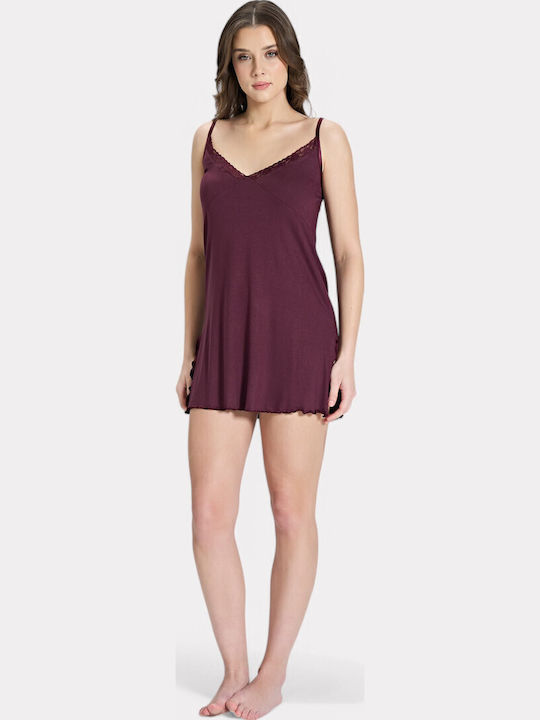 Pijadore Summer Women's Satin Robe Burgundy