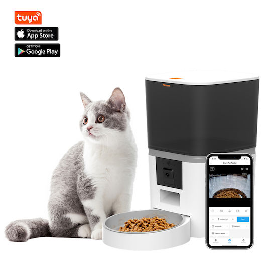 Bruno Automatisch Schalen aus Silikon Futter für Hund & Katze auf Basis von 6lt 28.7cm in Weiß Farbe