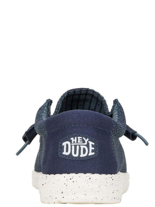 Wally Stretch Men's Moccasins Blue