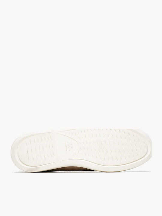 Men's Leather Boat Shoes Beige
