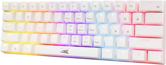 Baracuda Dolphin Gaming Mechanical Keyboard 60% with Custom Red switches and RGB lighting (English US) White