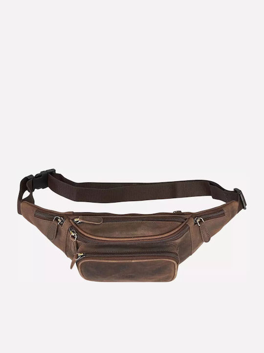 Leather Waist Bag Brown