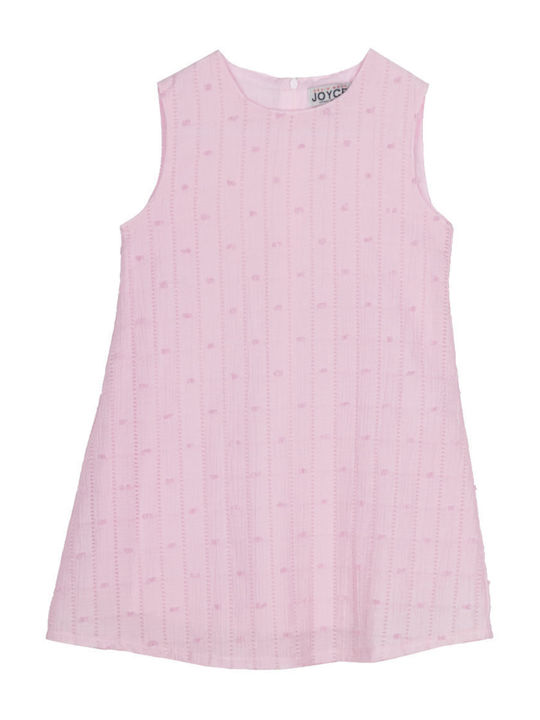 Mädchenkleid Ärmellos mit Pailletten Rosa