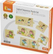 Brettspiel Puzzle with Logical Sequences - Daily Activities 1.5+ Jahre Viga Toys