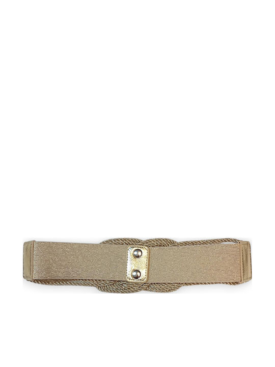 Elastic Women's Belt Gold