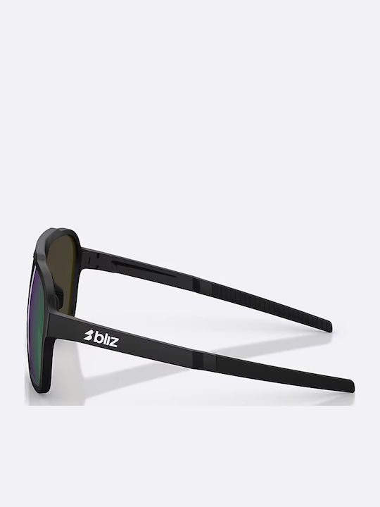 Bliz Unisex Ochelari de soare cu Negru Cadru și Multicolor Lentilă