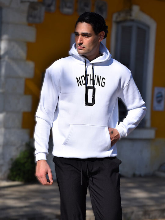 Sweatshirt with Hood White