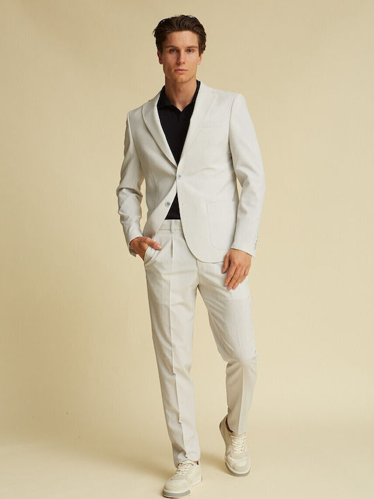 Men's Suit Jacket Off White