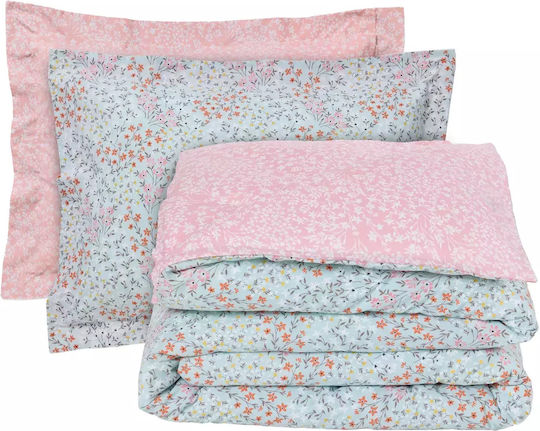 Das Home Sheet Sets Semi-Double with Elastic 120x200+35cm. Casual 5428 Mint, Rose 3pcs