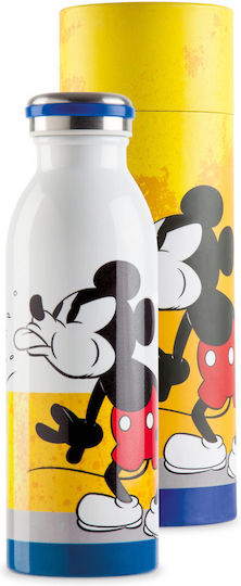 Disney Mickey I Am Yellow Παιδικό Παγούρι Ανοξείδωτο με Βιδωτό Καπάκι Non Spill Κίτρινο 500ml