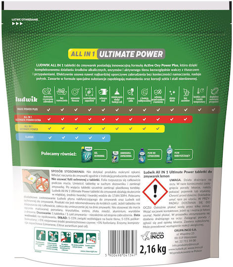 Ludwik Ultimate Power 120 Dishwasher Pods