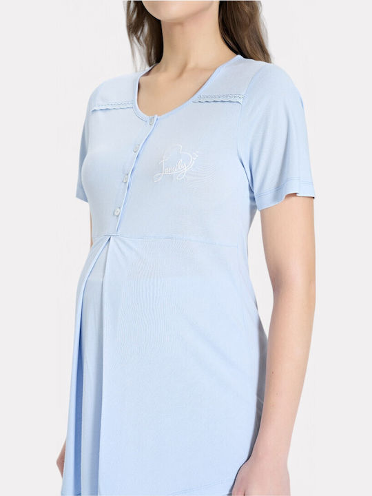 Pijadore Nightgown Maternity & Nursing Blue