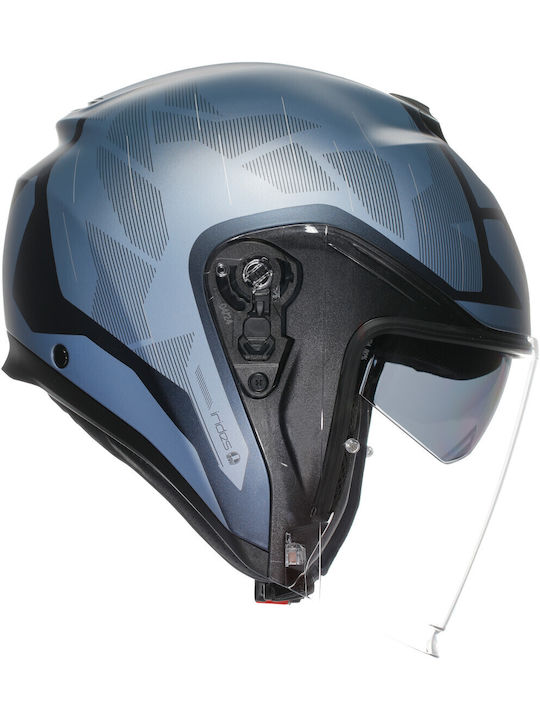 AGV Irides Trieste Matt Blue/Grey Κράνος Μηχανής Jet ECE 22.06 1500gr με Sunvisor