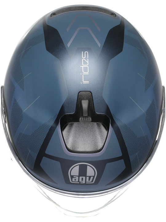 AGV Irides Trieste Matt Blue/Grey Κράνος Μηχανής Jet ECE 22.06 1500gr με Sunvisor