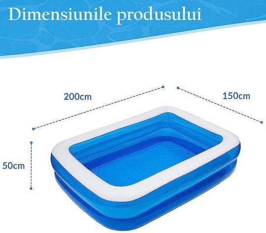 Schwimmbecken 459l Aufblasbar 200x150x50cm Blau