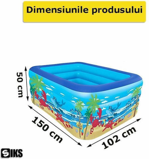 Παιδική Πισίνα Φουσκωτή 150x102x50εκ. Μπλε