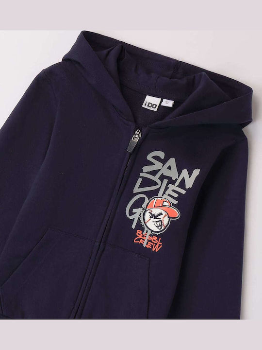 Kids Sweatshirt Cardigan Dark Blue