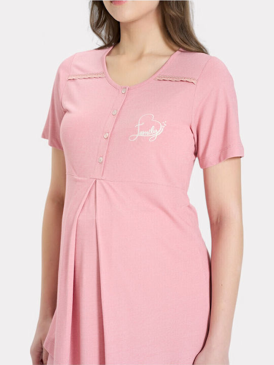 Pijadore Maternity Pajama Set & Nursing Pink